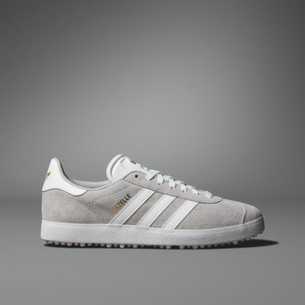 NWT Adidas Originals Men's Gazelle Spikeless Golf 'Grey White' Shoes IH2270